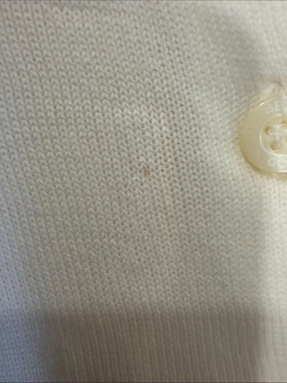 Burberry Golf White Button-Up Cardigan with Red Trim - Picture 12 of 14